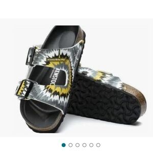 Birkenstock Arizona Zigzag Black and Yellow Sandals